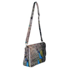 Peacock Bird Animal Peafowl Shoulder Bag With Back Zipper by Perong