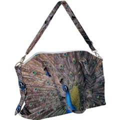 Peacock Bird Animal Peafowl Canvas Crossbody Bag by Perong