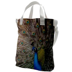 Peacock Bird Animal Peafowl Canvas Messenger Bag by Perong