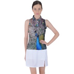 Peacock Bird Animal Peafowl Women s Sleeveless Polo T-shirt by Perong