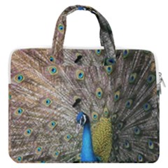 Peacock Bird Animal Peafowl Macbook Pro 13  Double Pocket Laptop Bag by Perong