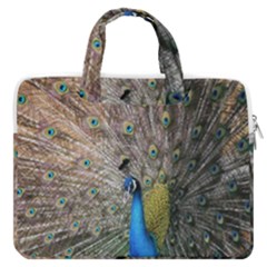 Peacock Bird Animal Peafowl Macbook Pro 15  Double Pocket Laptop Bag  by Perong