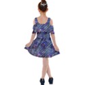 Peacock Bird Feathers Coloured Plumage Kids  Shoulder Cutout Chiffon Dress View2