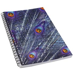 Peacock Bird Feathers Coloured Plumage 5 5  X 8 5  Notebook by Perong