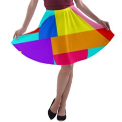 Pattern Design Decoration A-line Skater Skirt by Perong