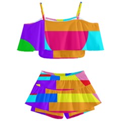 Pattern Design Decoration Kids  Off Shoulder Skirt Bikini by Perong