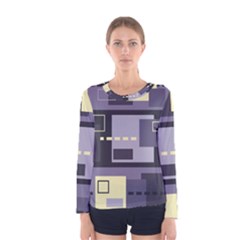 Pattern Design Abstract Lilac Women s Long Sleeve T-shirt