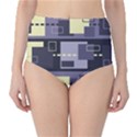 Pattern Design Abstract Lilac Classic High-Waist Bikini Bottoms View1