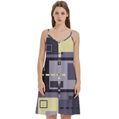 Pattern Design Abstract Lilac Women s Spaghetti Strap Pullover Cami Dress