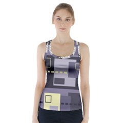 Pattern Design Abstract Lilac Racer Back Sports Top by Perong