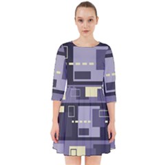 Pattern Design Abstract Lilac Smock Dress