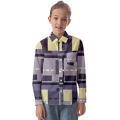 Pattern Design Abstract Lilac Kids  Long Sleeve Shirt by Perong