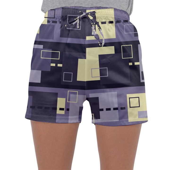 Pattern Design Abstract Lilac Sleepwear Shorts