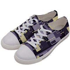 Pattern Design Abstract Lilac Men s Low Top Canvas Sneakers by Perong