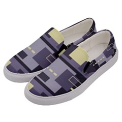 Pattern Design Abstract Lilac Men s Canvas Slip Ons by Perong