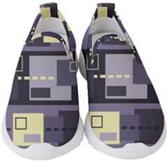 Pattern Design Abstract Lilac Kids  Slip On Sneakers by Perong