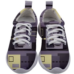 Pattern Design Abstract Lilac Kids Athletic Shoes by Perong