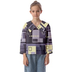 Pattern Design Abstract Lilac Kids  Sailor Shirt by Perong