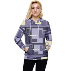 Pattern Design Abstract Lilac Women s Lightweight Drawstring Hoodie