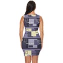 Pattern Design Abstract Lilac Draped Bodycon Dress View4