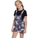 Pattern Design Abstract Lilac Kids  Short Overalls View2