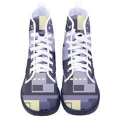 Pattern Design Abstract Lilac Women s High-top Canvas Sneakers by Perong