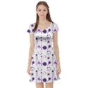 Liquid Splash Pattern Stroke Drip Short Sleeve Skater Dress View1