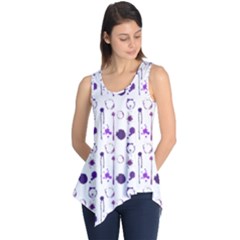 Liquid Splash Pattern Stroke Drip Sleeveless Tunic by Perong