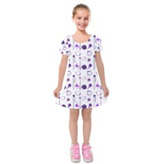 Liquid Splash Pattern Stroke Drip Kids  Short Sleeve Velvet Dress