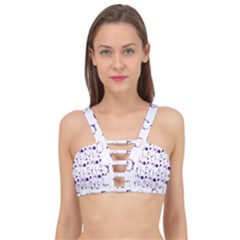 Liquid Splash Pattern Stroke Drip Cage Up Bikini Top by Perong