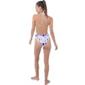 Liquid Splash Pattern Stroke Drip Backless Halter One Piece Swimsuit View2