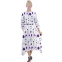 Liquid Splash Pattern Stroke Drip Quarter Sleeve Wrap Front Maxi Dress View2