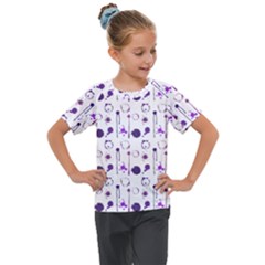 Liquid Splash Pattern Stroke Drip Kids  Mesh Piece T-shirt