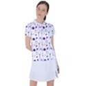 Liquid Splash Pattern Stroke Drip Women s Polo T-Shirt View1