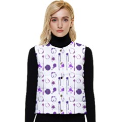 Liquid Splash Pattern Stroke Drip Women s Button Up Puffer Vest