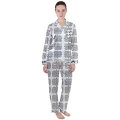 Abstract Pattern Texture Background Art Women s Long Sleeve Satin Pajamas Set	