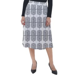 Abstract Pattern Texture Background Art Classic Velour Midi Skirt 