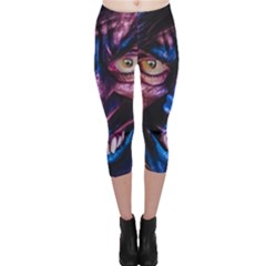 Shadow Madness (ai) Capri Leggings  by dflcprintsclothing