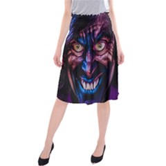 Shadow Madness (ai) Midi Beach Skirt by dflcprintsclothing