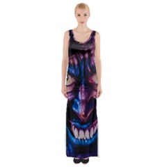 Shadow Madness (ai) Thigh Split Maxi Dress