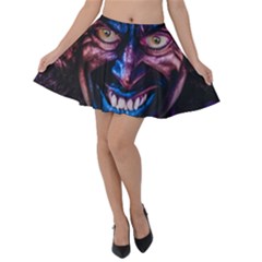 Shadow Madness (ai) Velvet Skater Skirt