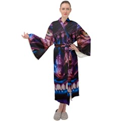 Shadow Madness (ai) Maxi Velvet Kimono by dflcprintsclothing