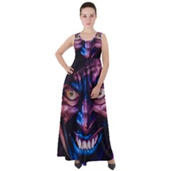 Shadow Madness (ai) Empire Waist Velour Maxi Dress by dflcprintsclothing