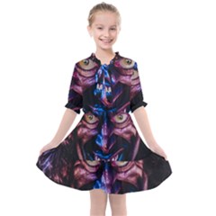 Shadow Madness (ai) Kids  All Frills Chiffon Dress by dflcprintsclothing