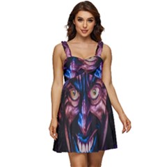 Shadow Madness (ai) Ruffle Strap Babydoll Chiffon Dress by dflcprintsclothing