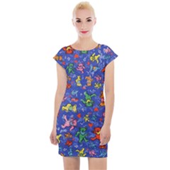 Grateful Dead Bears Cap Sleeve Bodycon Dress