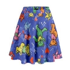 Grateful Dead Bears High Waist Skirt by Perong