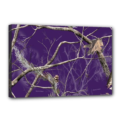 Realtree Camo Purple Pink Realtree Camo Canvas 18  X 12  (stretched) by Perong