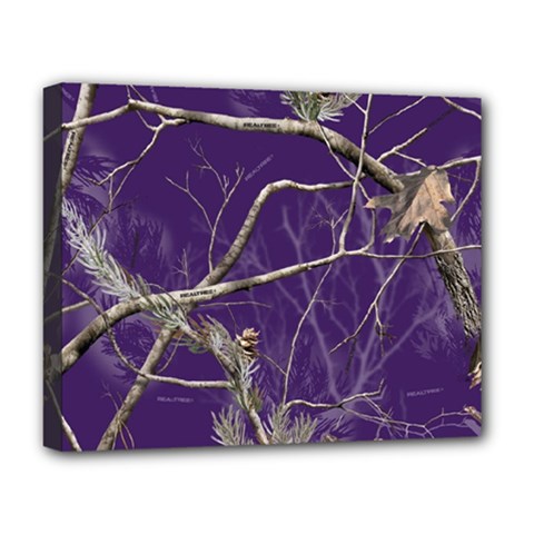 Realtree Camo Purple Pink Realtree Camo Deluxe Canvas 20  X 16  (stretched) by Perong