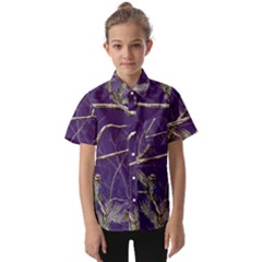 Realtree Camo Purple Pink Realtree Camo Kids  Short Sleeve Shirt by Perong